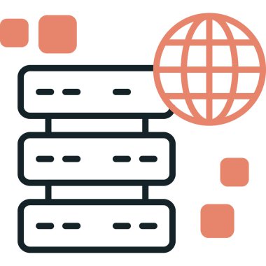 sunucu ağ simgesi ana hat biçiminde