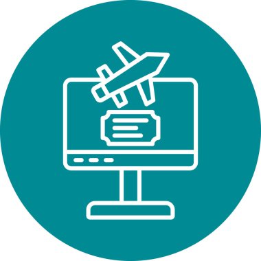 Uçak simgesinin vektör illüstrasyonu