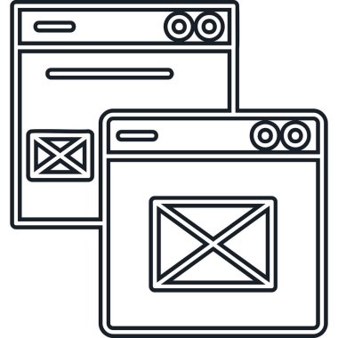 tarayıcı pencere simgesi, vektör tasarımı