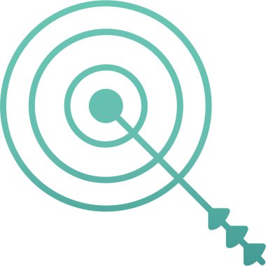 hedef simge, vektör illüstrasyon tasarımı