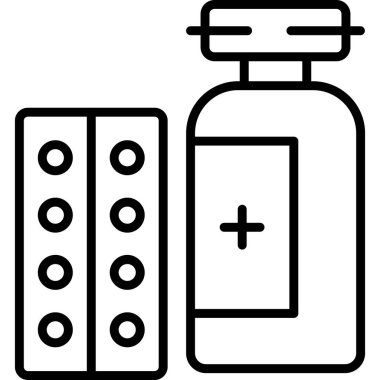 - Uyuşturucu. Web simgesi basit illüstrasyon