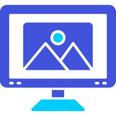 Bilgisayar. Web simgesi basit illüstrasyon