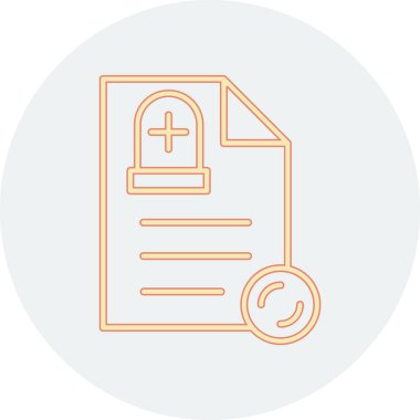 Belgenin modern simgesinin vektör illüstrasyonu