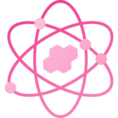 Bilim atomu molekül simgesi düz stilde