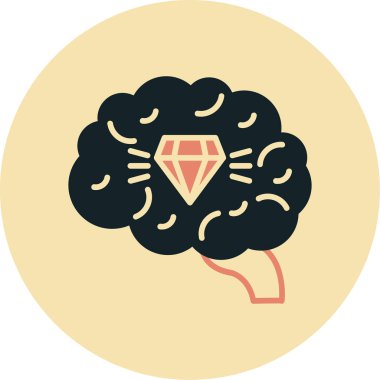 Beyin düz tasarım simgesi