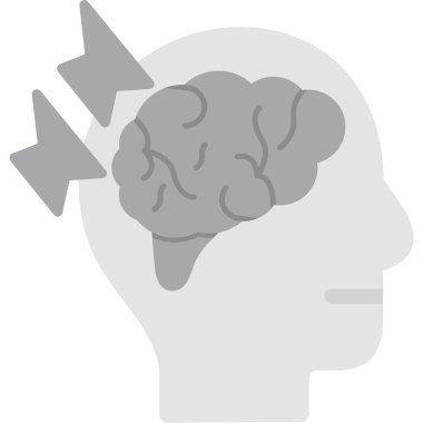 beyin ikonu vektör illüstrasyonu