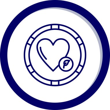 Bir kalp simgesinin vektör illüstrasyonu