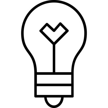 Ampul. Web simgesi basit illüstrasyon