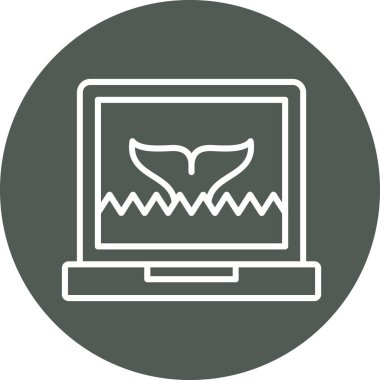 Dizüstü bilgisayar simgesi vektör çizimi