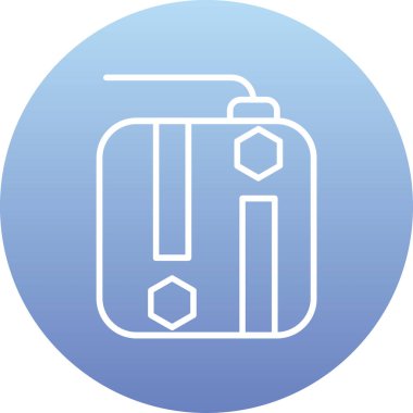 yağ tankı simgesi, vektör illüstrasyonu