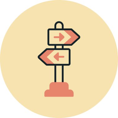 Yol işaretinin vektör illüstrasyonu