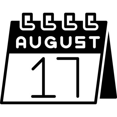 takvim glyph vektör simgesi tasarımı