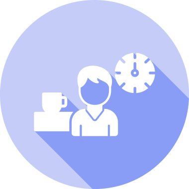 Beyaz gömlekli bir adamın vektör çizimi ve saati olan mavi bir takım elbise.