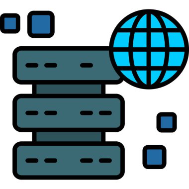 ağ sunucu simgesi - taslak biçimi