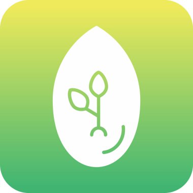 Bir bitkinin eşsiz vektör illüstrasyon simgesi