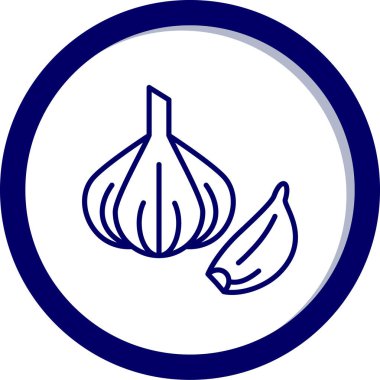 Sarımsak. Web simgesi basit illüstrasyon