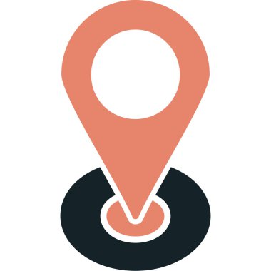 konum pin konumu simgesi doldurulmuş dış hat biçimi