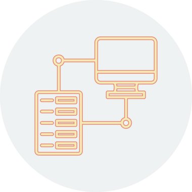 Bilgisayar sunucu vektör simgesi