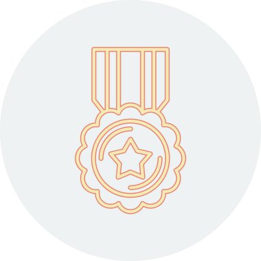 Madalya vektör simgesi modern illüstrasyon