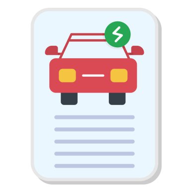 araba sigortası renk düz vektör simgesi