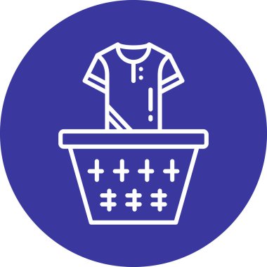 Bir sepet simgesinin vektör illüstrasyonu