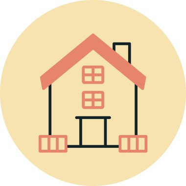 Ev. Web simgesi vektör illüstrasyonu