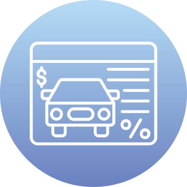 araba simgesi vektör illüstrasyonu