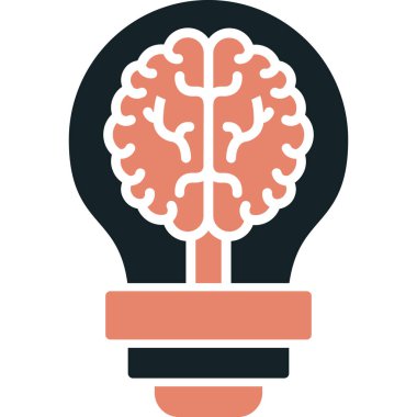 beyin fikir vektör simgesi