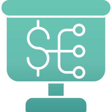 Dolar. Web simgesi basit illüstrasyon