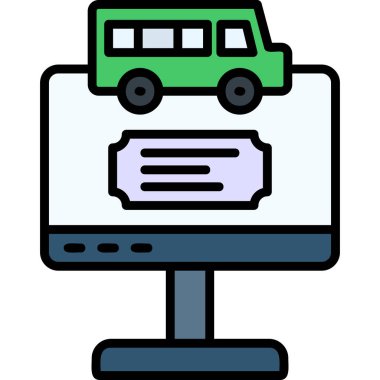 bus simgesi vektör illüstrasyonu