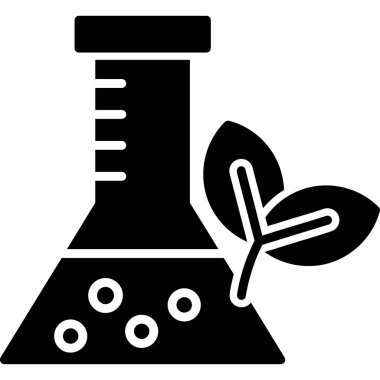 Taslak biçiminde kimya şişesi laboratuvar simgesi
