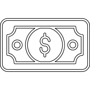 para dolar fatura simgesi vektör illüstrasyon tasarımı