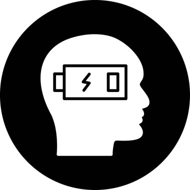 Beyin ikonu, vektör çizimi. akıl beyni