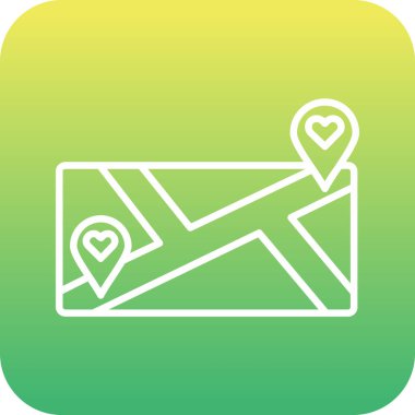 Eşsiz Harita Vektör Kabartma Simgesi