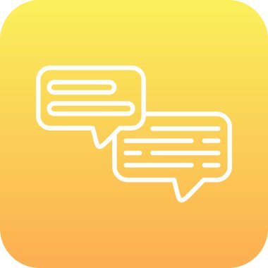 Sohbet simgesi vektör illüstrasyonu