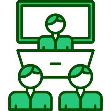 Konferans. Web simgesi basit illüstrasyon