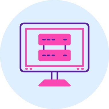 Bilgisayar. Web simgesi basit illüstrasyon