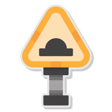 trafik koni simgesi, vektör çizim