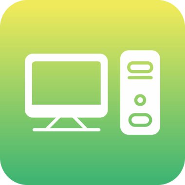 bilgisayar monitörü vektör illüstrasyon tasarımı