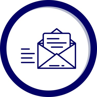 Zarf simgesinin vektör illüstrasyonu