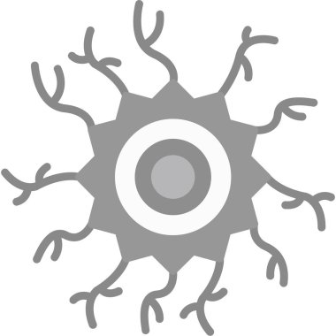 Coronavirus virüs simgesi, vektör illüstrasyonu