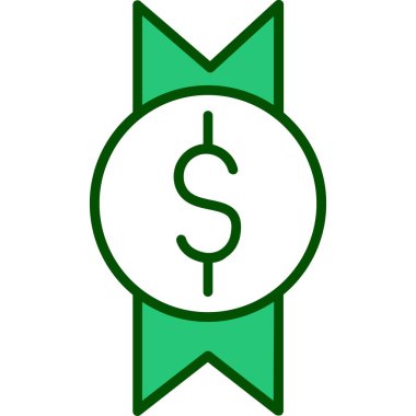 Dolar. Web simgesi basit illüstrasyon