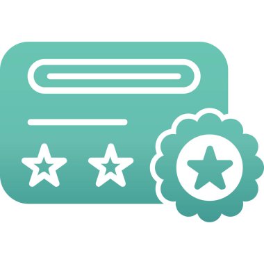 Rozet simgesi, vektör illüstrasyonu, düz tasarım