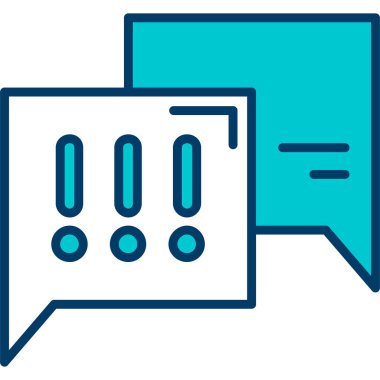 Sohbet simgesi, vektör çizimi