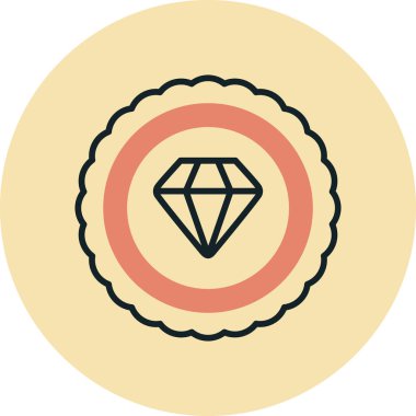 Elmas simgesinin vektör illüstrasyonu