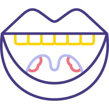 Diş simgesi vektör illüstrasyonu
