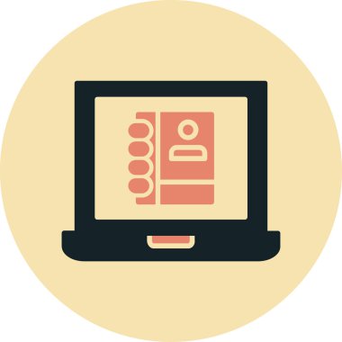 Dizüstü bilgisayar simgesi vektör çizimi