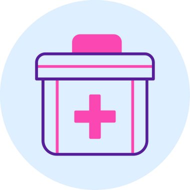 ilk yardım kutusu ikon vektör illüstrasyon tasarımı