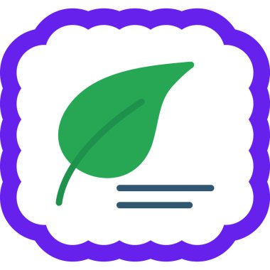 Yaprak simgesinin vektör illüstrasyonu