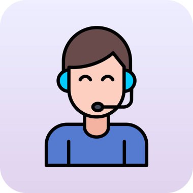 Müşteri servis simgesi vektör illüstrasyonu